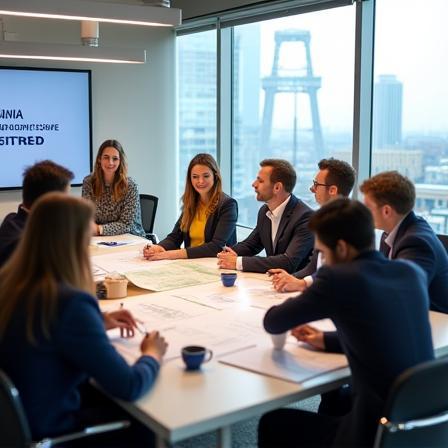 Britannia Construction team meeting in Manchester office