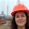 Leah Hargreaves, independent developer, at construction site