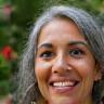 Maya Mistry, local homeowner, with garden background